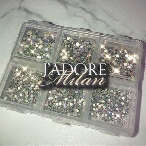 AB Crystal iridescent Rhinestone nail art Kit
